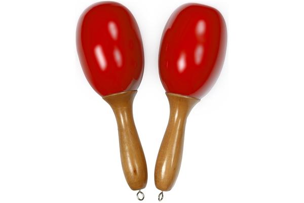 Tanga MARACAS-ROUGE-L Maracas grandi in legno - Rosse