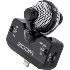 ZOOM iQ5/B Black - MICROFONO STEREO PER IPHONE IPOD E IPAD NERO - (BI)