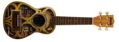 Kala Makala Ukulele Soprano Ukadelic MK-SSTEAMPU - (BI)NK grafica Steam Punk