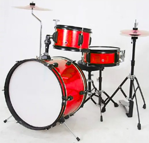 Adam Hall SET BABY DRUM 3 PEZZI (1 TOM+RULLANTE) - BATTERIA BABY - ROSSA