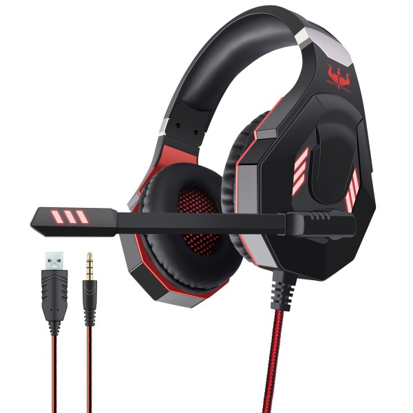 Karma Cuffia gaming USB con led rosso