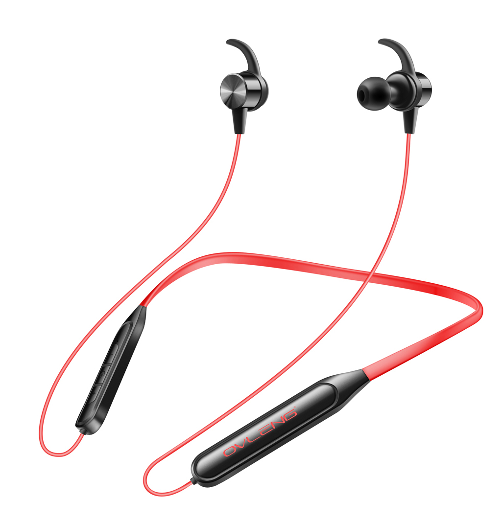 OVLENG Auricolari bluetooth sport rossi