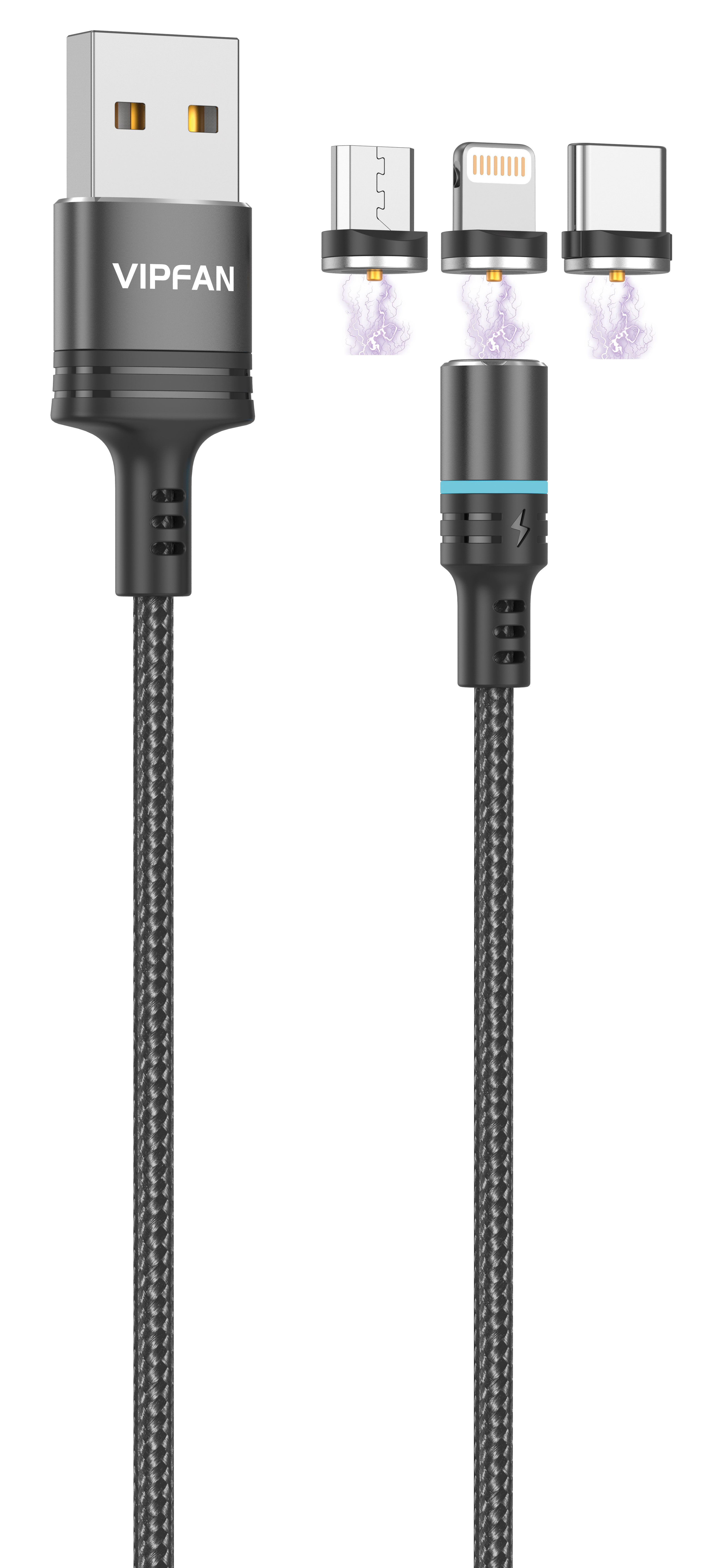 VIPFAN Cavo magnetico 3 in 1