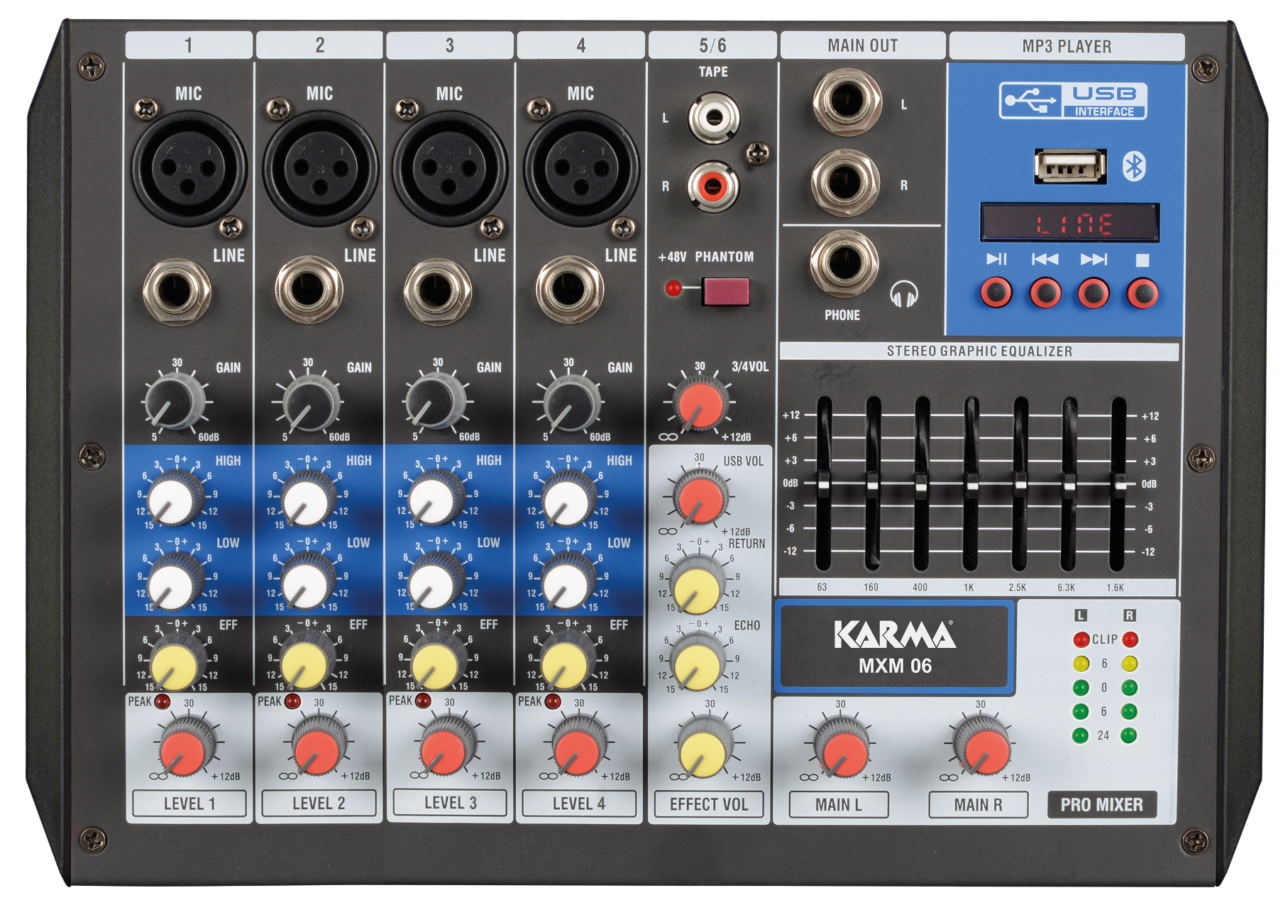 Karma Mixer microfonico 6 canali