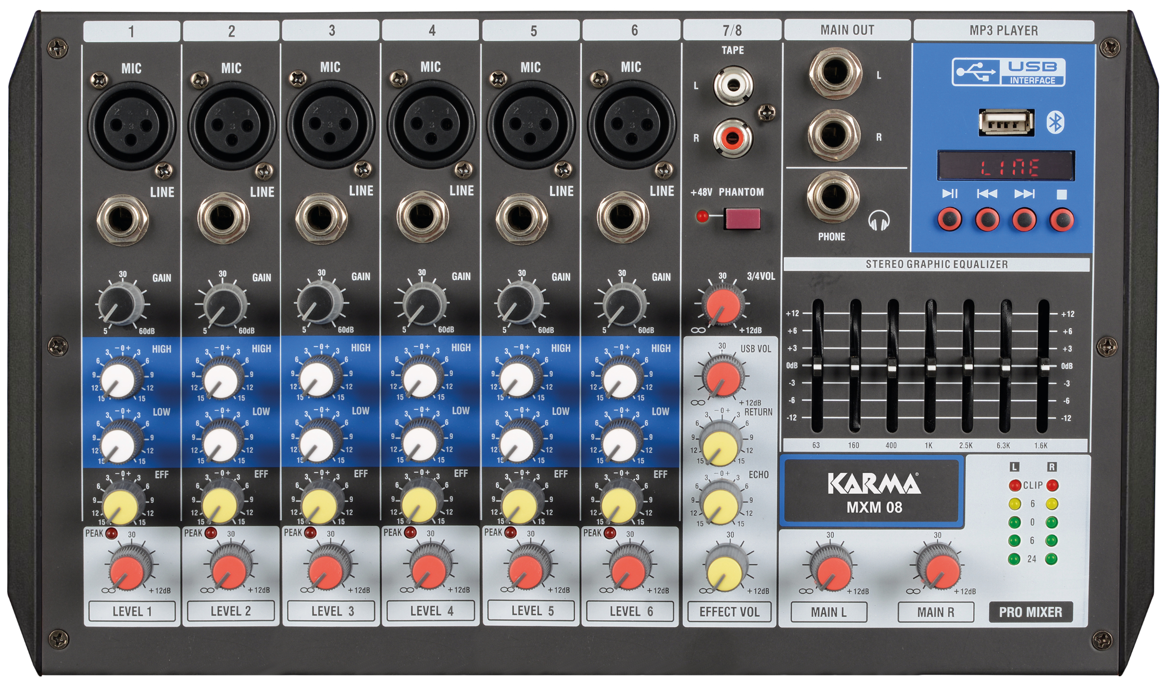 Karma Mixer microfonico 8 canali