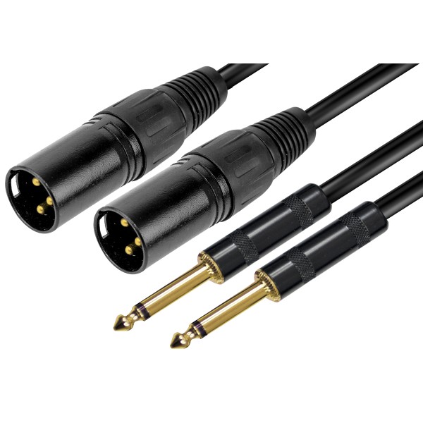 RIDEM Cavo 2 x XLR M / 2 x 6,3mm jack mono - 3mt