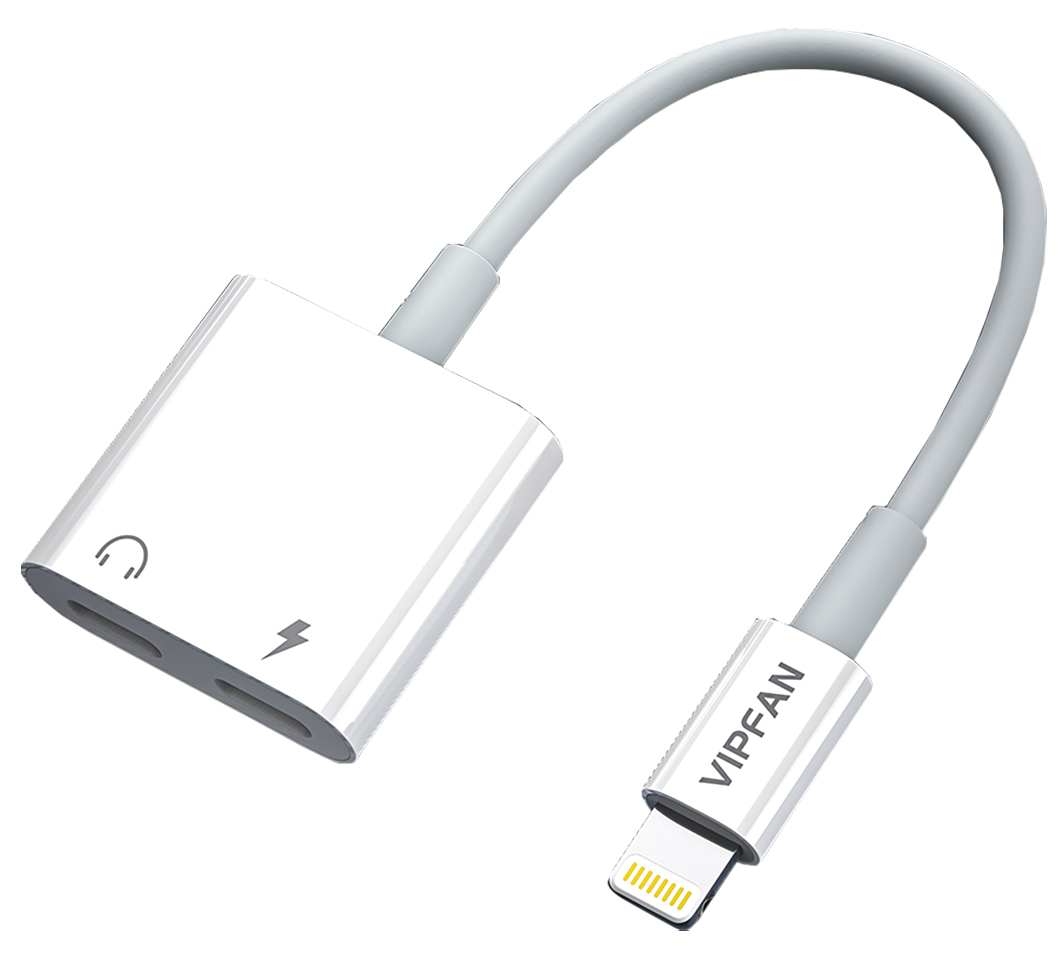 VIPFAN Adattatore Lightning con ricarica  2 prese lightning