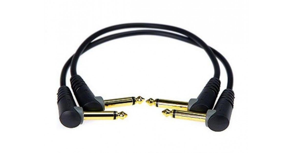 KLOTZ AU-AJJ0030 COPPIA DI CAVI PATCH PER EFFETTI JACK MONO 6,3MM - JACK MONO 6,3MM 0,30MT - (BI)