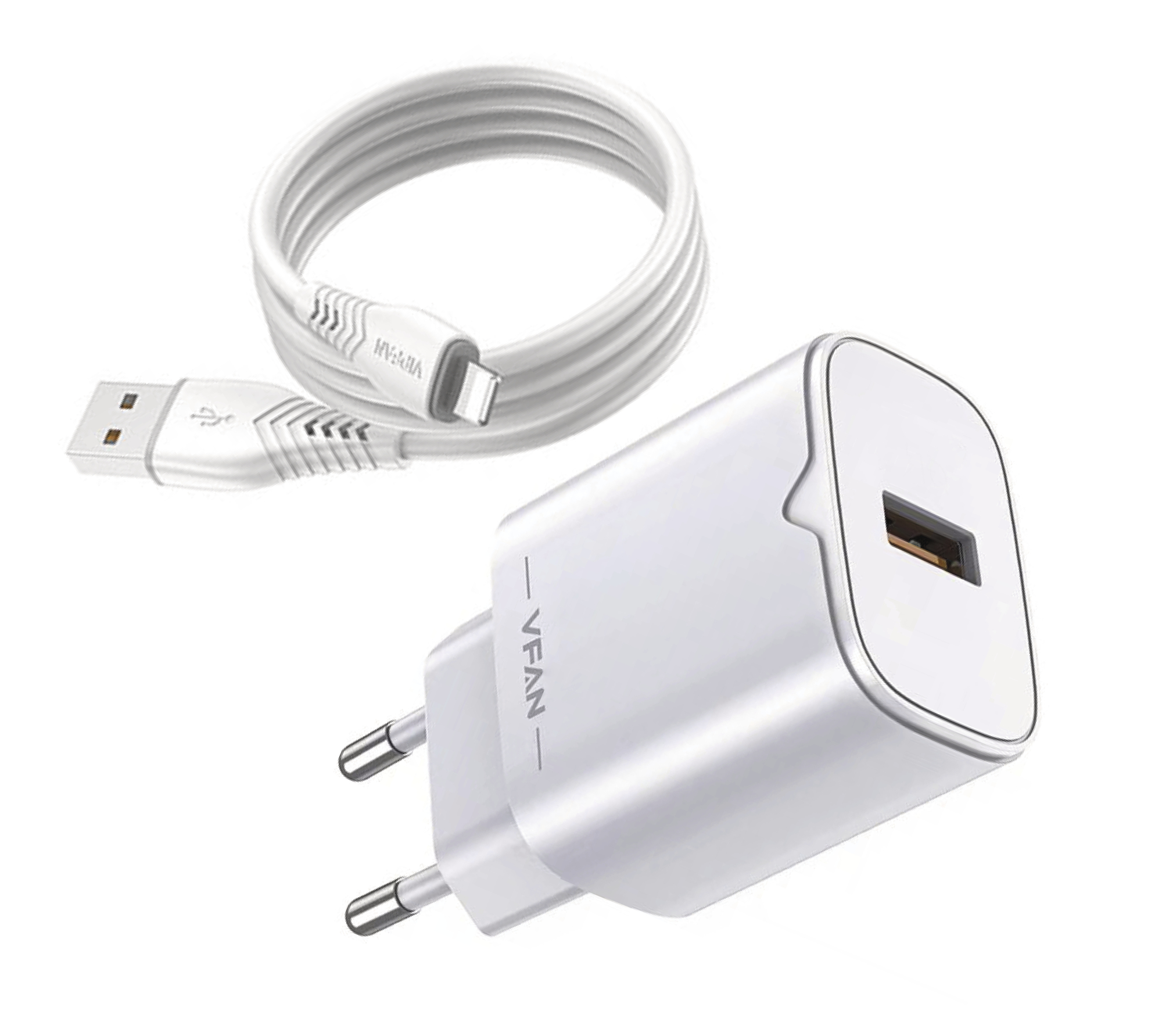 VIPFAN Caricatore USB Q.C. 3.0 cavo type C