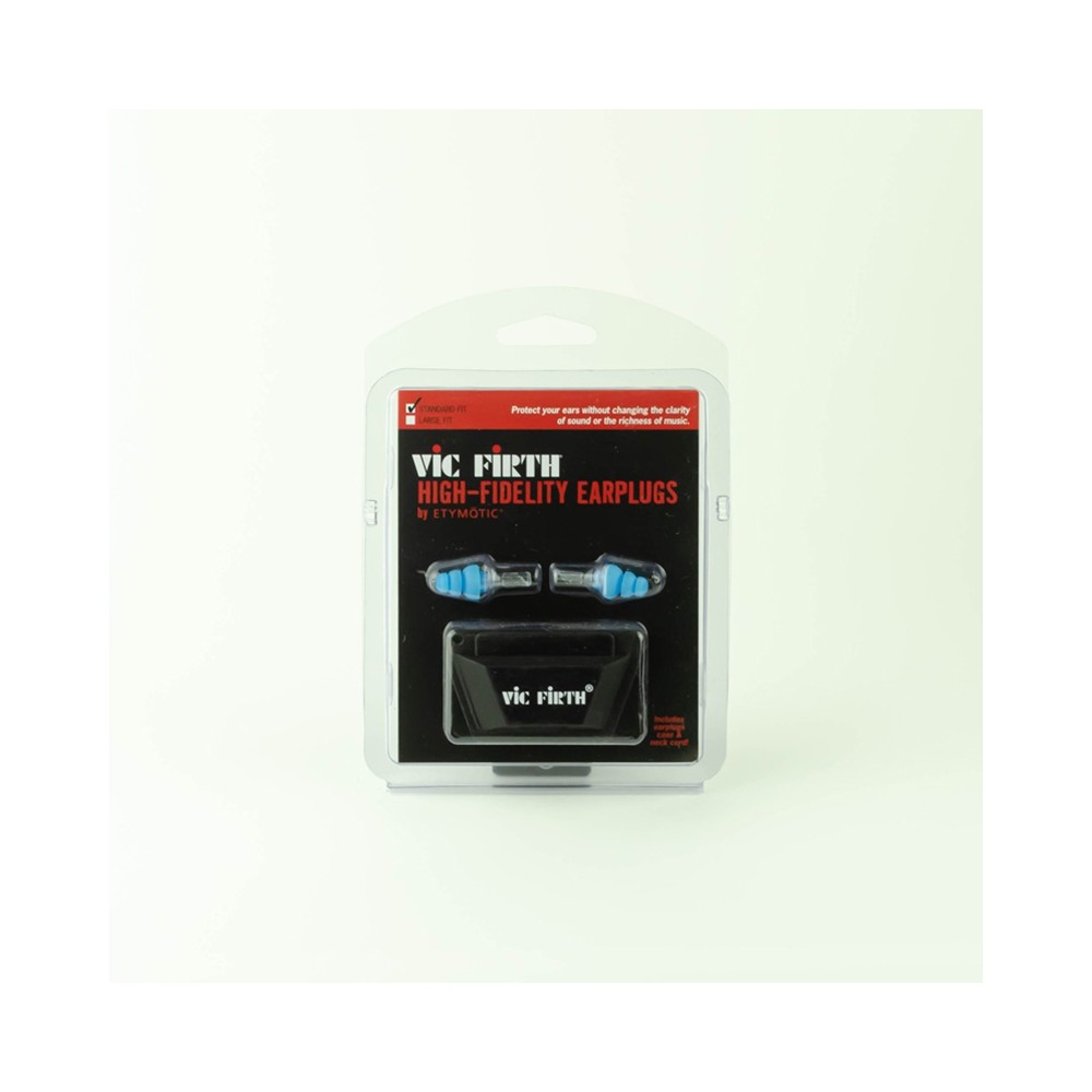 Vic Firth - VICEARPLUG - Tappi per Protezione Acustica - ad Adatta Fedeltà - Misura Standard - Blu -(BI)