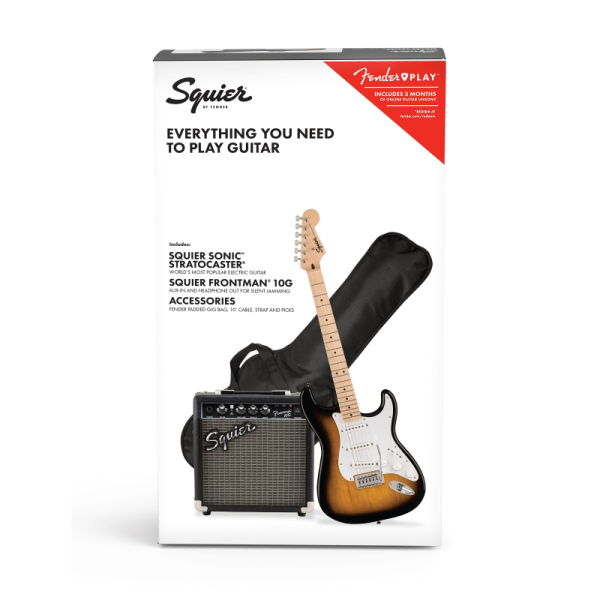 SQUIER SONIC STRATOCASTER PACK 2-COLOR SUNBURST 10G - 230V EU