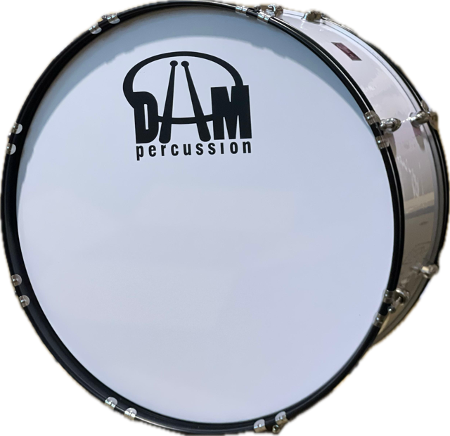 DAM JBMB2412B - Bianco - grancassa da banda o marching band