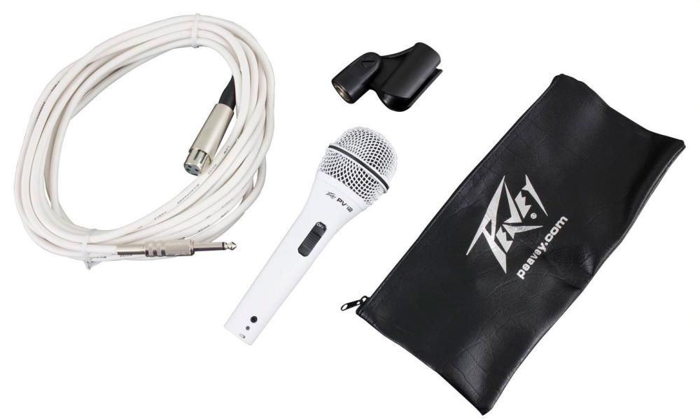 PEAVEY PVÂ®I 2W WHITE MICROPHONE â 1/4â CABLE