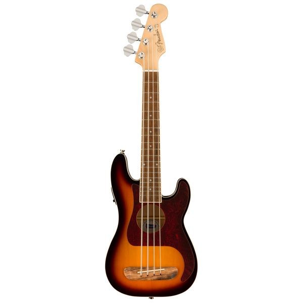 Fender Fullerton Precision Bass® Uke, Walnut Fingerboard, Tortoiseshell Pickguard, 3-Color Sunburst
