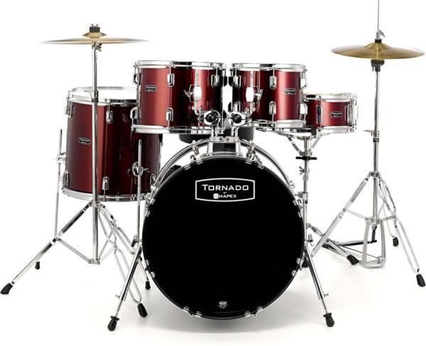 MAPEX IT TND5254TCDR TORNADO STANDARD FULL 5 PEZZI BURGUNDY RED