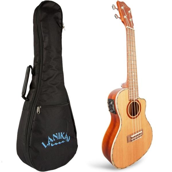 LANIKAI IT CDST-CEC UKULELE CONCERTO CON TOP IN CEDRO E PREAMP