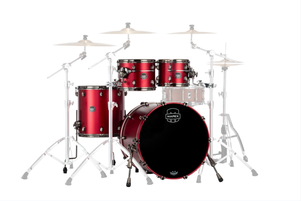 MAPEX IT SE529XBBPA SATURN EVOLUTION BIRCH ROCK 4 PEZZI TUSCAN RED