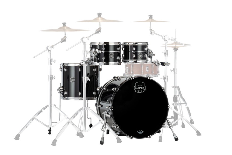 MAPEX IT SE529XMPB SATURN EVOLUTION MAPLE ROCK 4 PEZZI PIANO BLACK