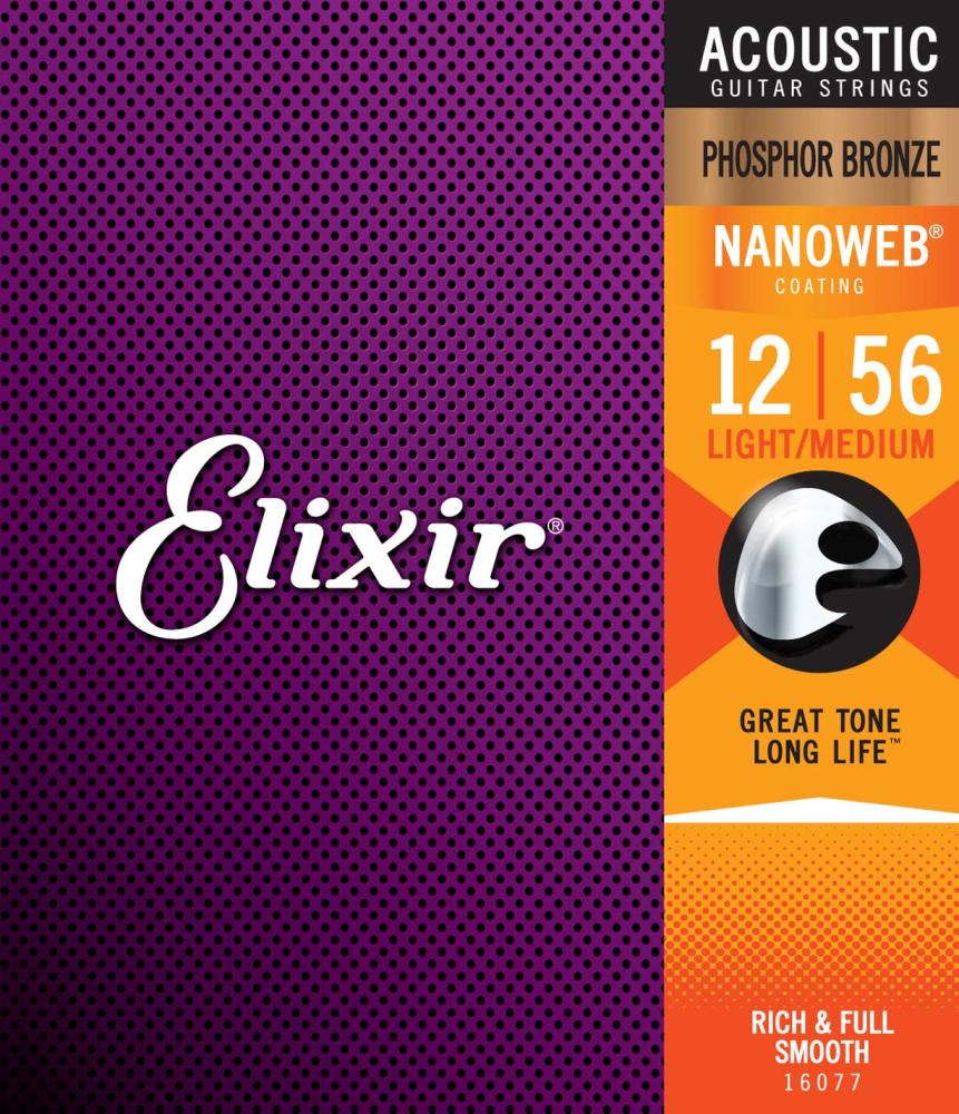 Elixir 16077 ACOUSTIC PHOSPHOR BRONZE NANOWEB