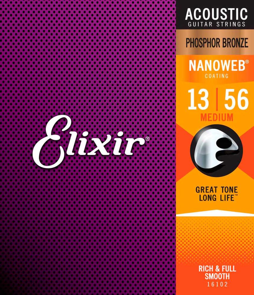 Elixir 16102 ACOUSTIC PHOSPHOR BRONZE NANOWEB