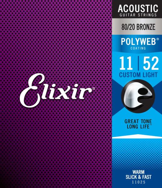 Elixir 11025 ACOUSTIC 80/20 BRONZE POLYWEB