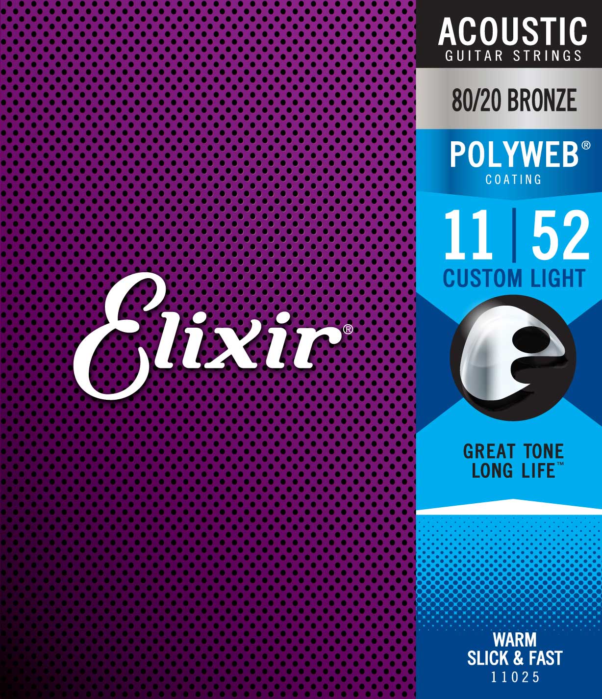 Elixir 11025 ACOUSTIC 80/20 BRONZE POLYWEB