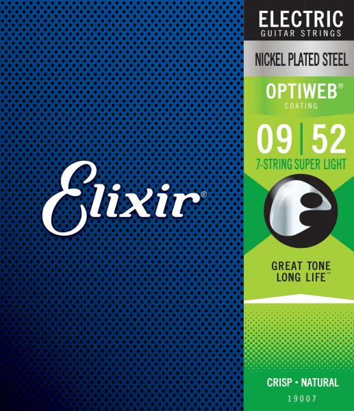 Elixir 19007 ELECTRIC NICKEL PLATED STEEL OPTIWEB