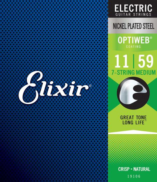 Elixir 19106 ELECTRIC NICKEL PLATED STEEL OPTIWEB