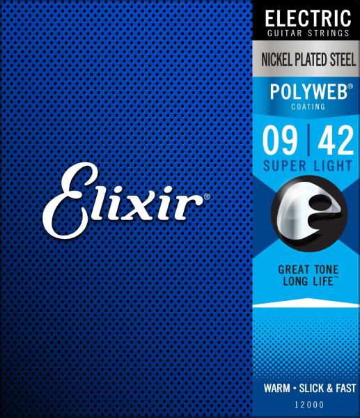 Elixir 12000 ELECTRIC NICKEL PLATED STEEL POLYWEB