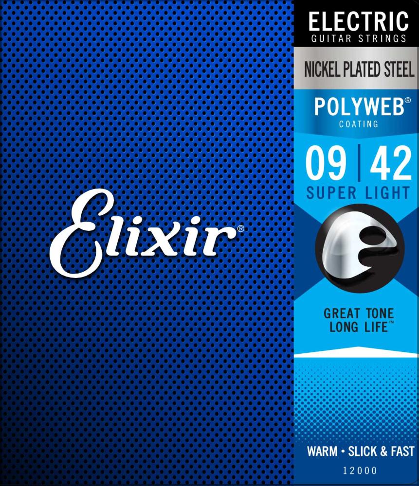 Elixir 12000 ELECTRIC NICKEL PLATED STEEL POLYWEB