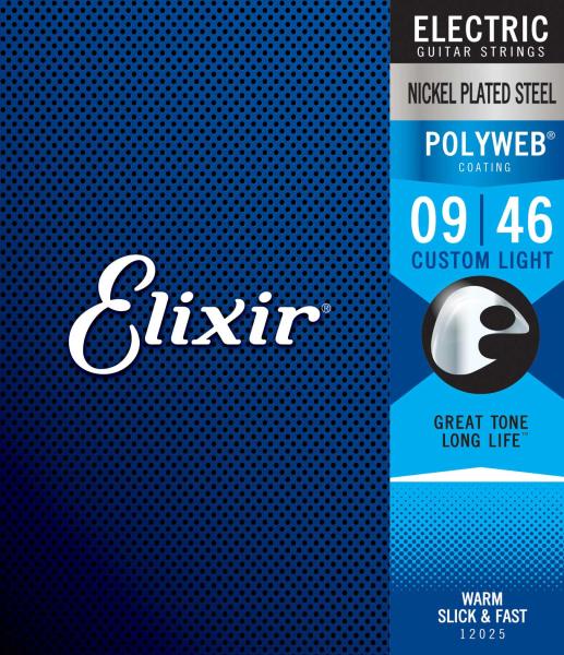 Elixir 12025 ELECTRIC NICKEL PLATED STEEL POLYWEB