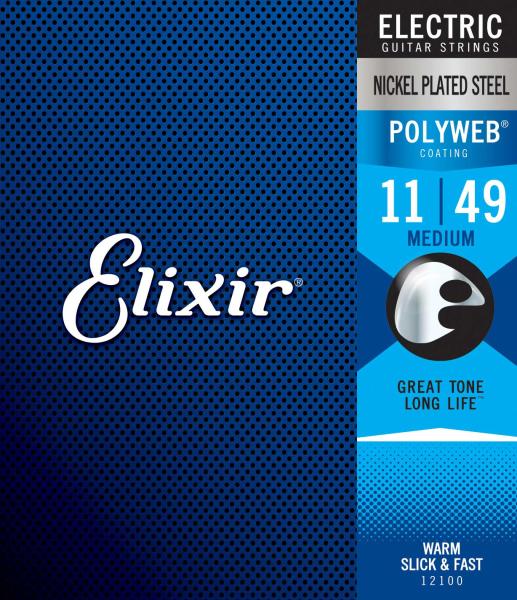 Elixir 12100 ELECTRIC NICKEL PLATED STEEL POLYWEB