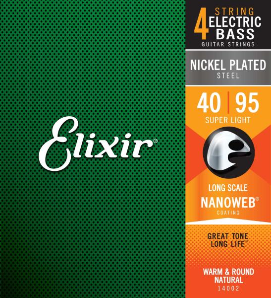 Elixir 14002 ELECTRIC BASS NICKEL PLATED STEEL NANOWEB