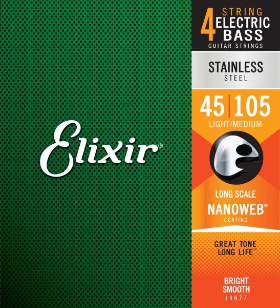 Elixir 14677 ELECTRIC BASS STAINLESS STEEL NANOWEB