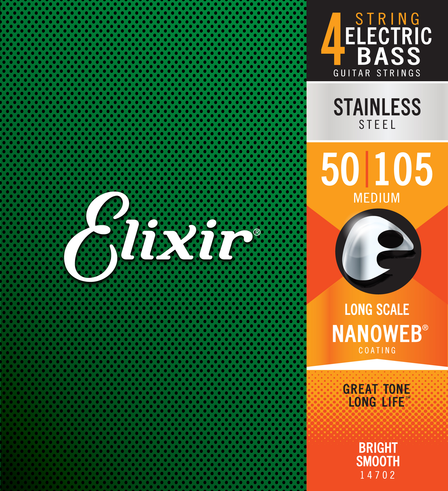 Elixir 14702 ELECTRIC BASS STAINLESS STEEL NANOWEB