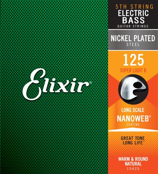 Elixir 15425 ELECTRIC BASS NICKEL PLATED STEEL NANOWEB