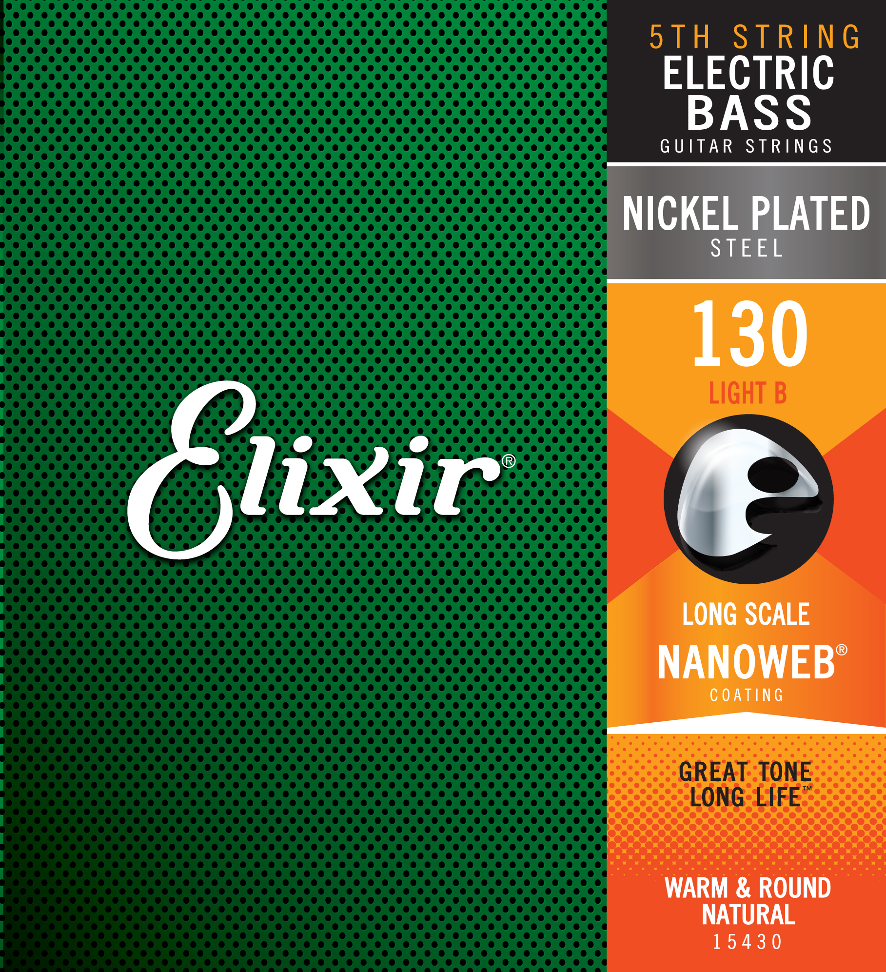Elixir 15430 ELECTRIC BASS NICKEL PLATED STEEL NANOWEB