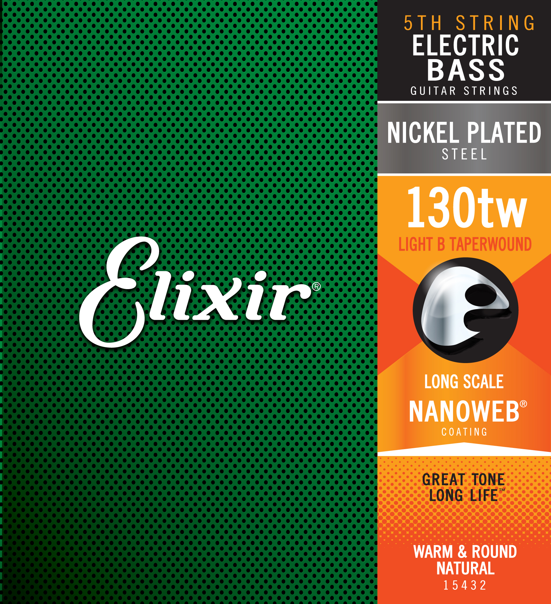 Elixir 15432 ELECTRIC BASS NICKEL PLATED STEEL NANOWEB