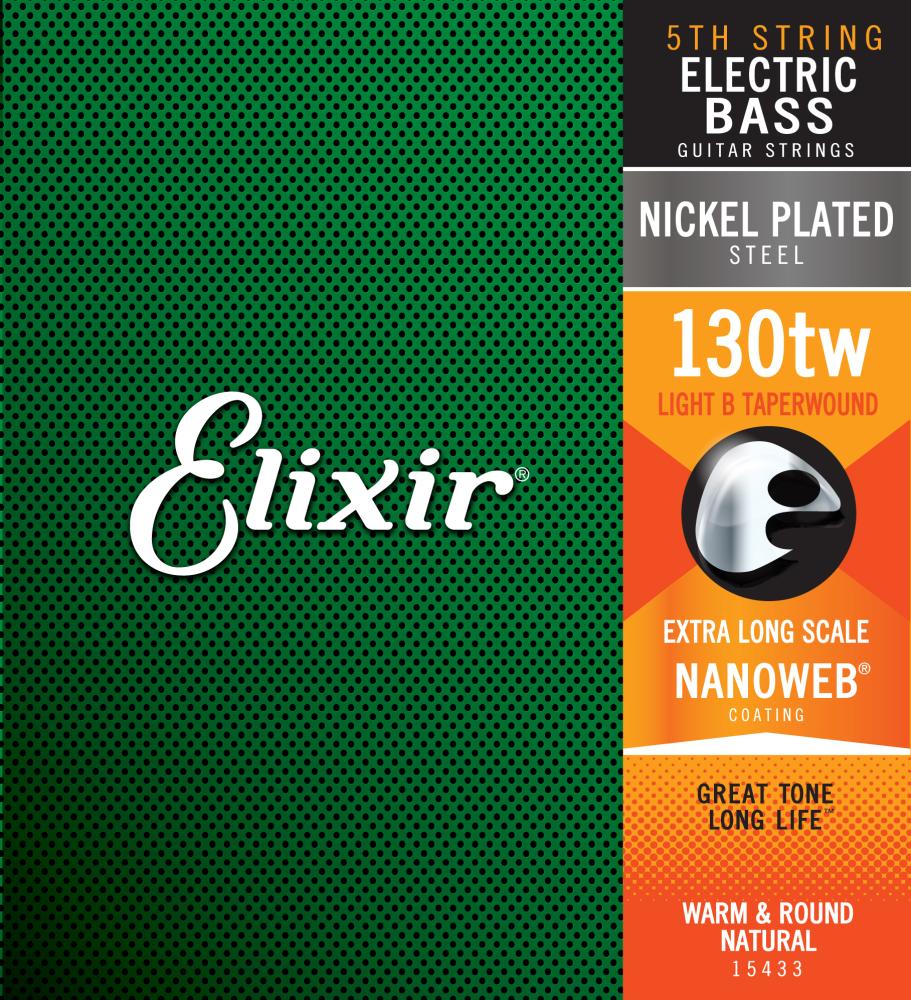 Elixir 15433 ELECTRIC BASS NICKEL PLATED STEEL NANOWEB