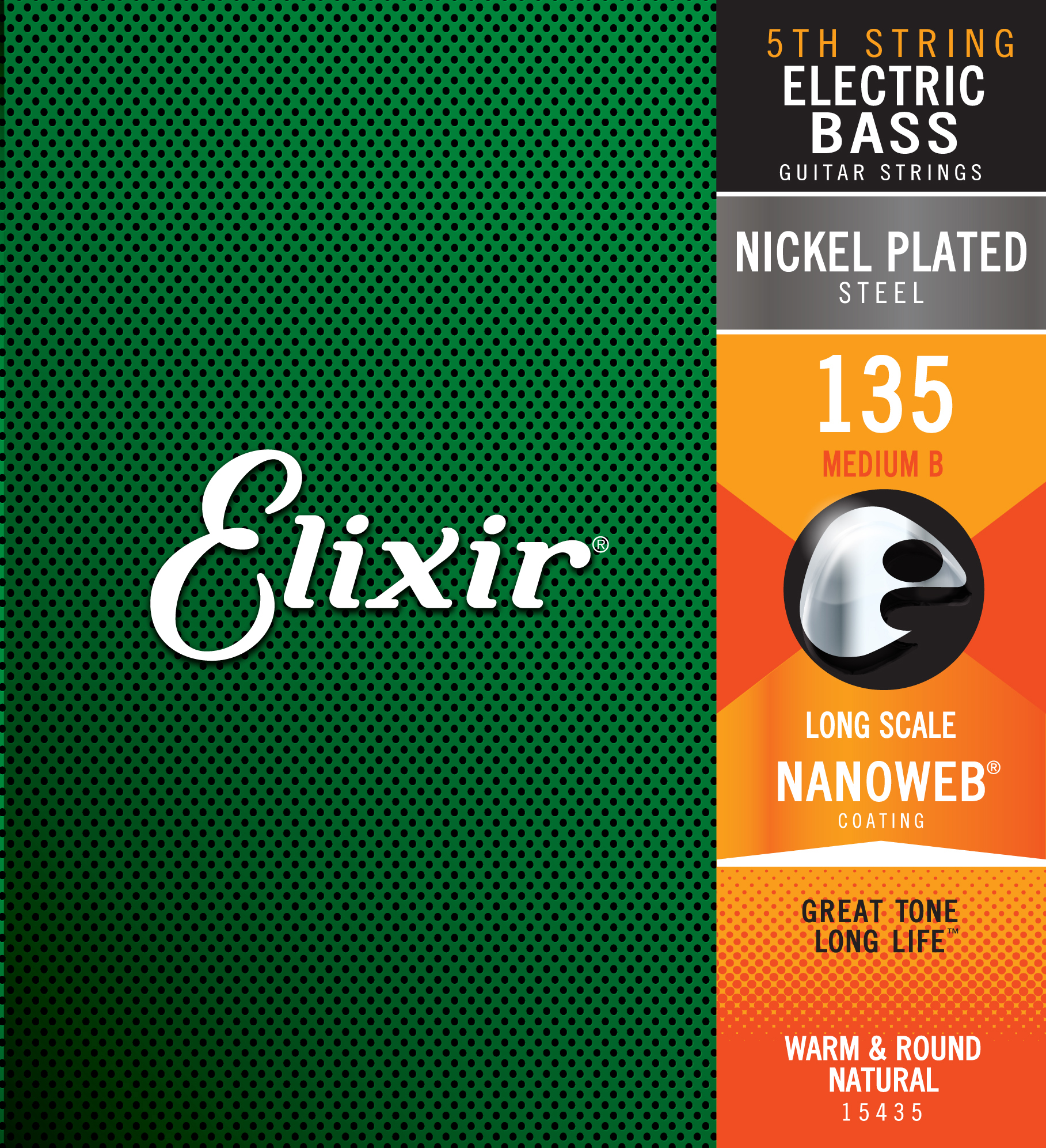 Elixir 15435 ELECTRIC BASS NICKEL PLATED STEEL NANOWEB