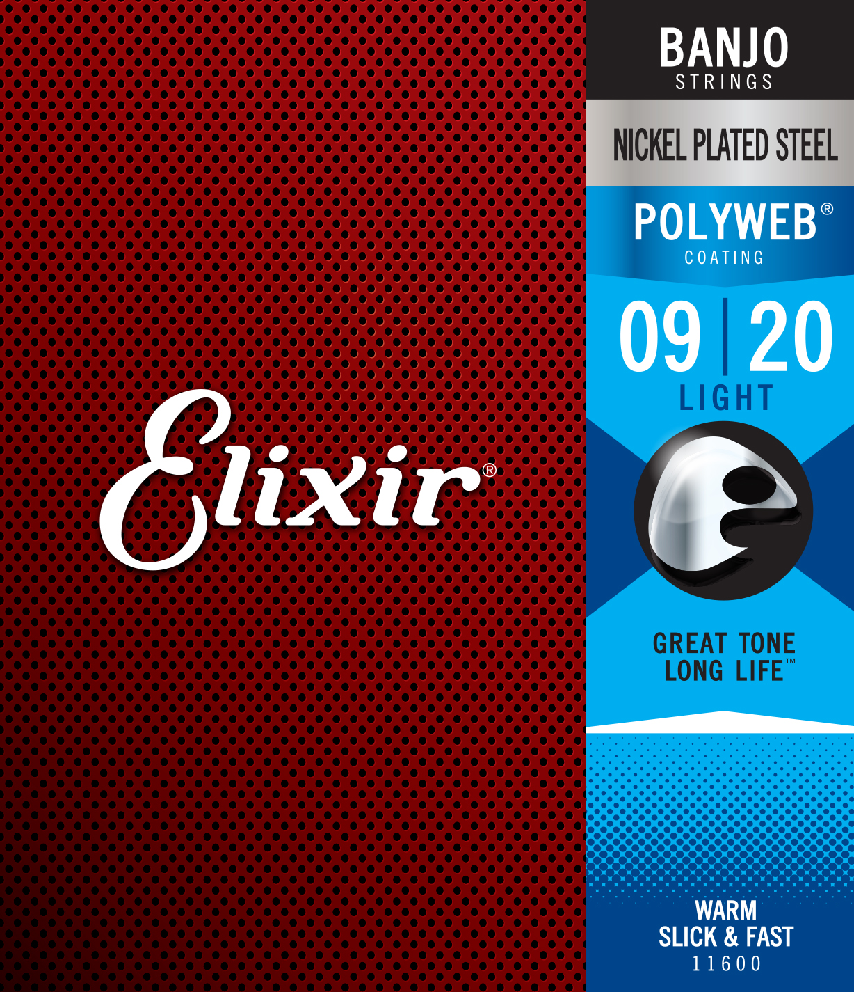 Elixir 11600 BANJO NICKEL PLATED STEEL POLYWEB