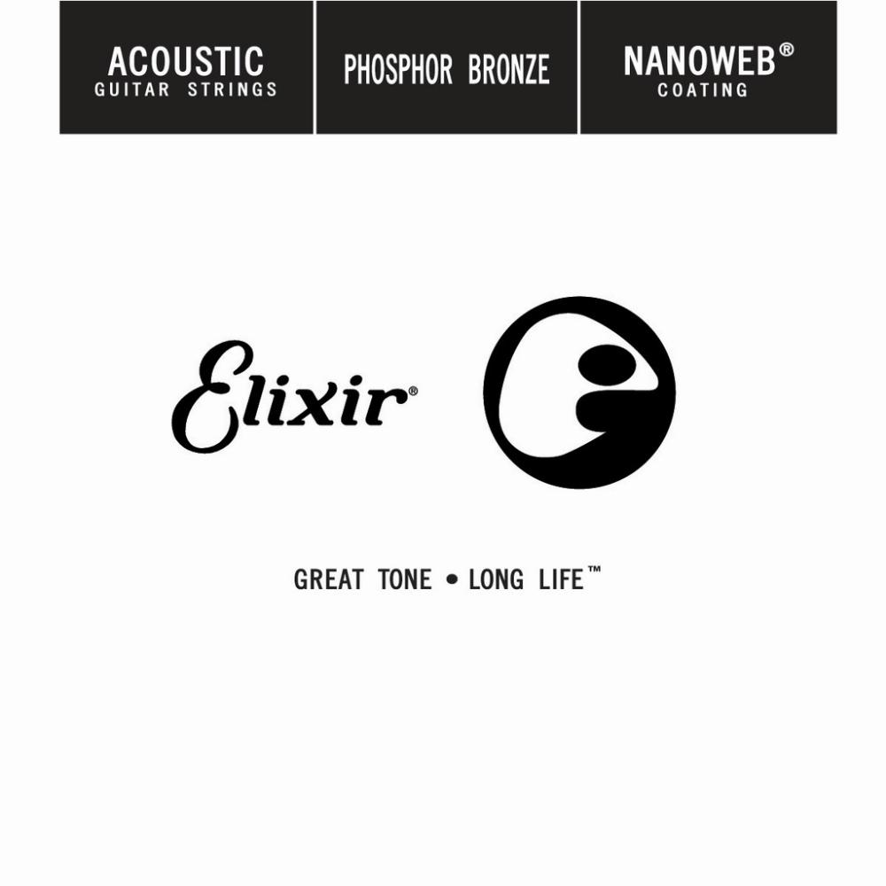 Elixir 14122 ACOUSTIC PHOSPHOR BRONZE NANOWEB SINGLE