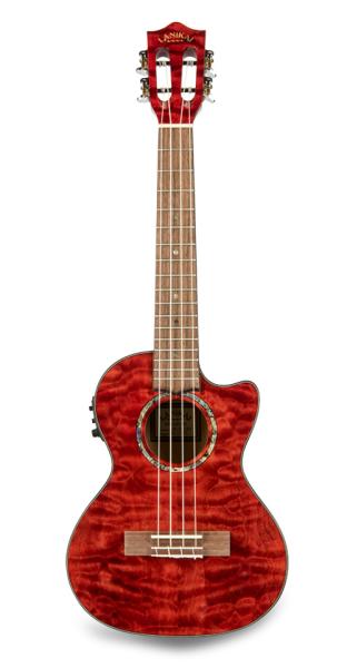 LANIKAI IT QM-RDCET - UKULELE TENORE QUILTED MAPLE