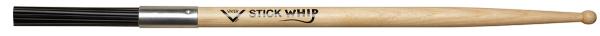 Vater VSTKW Stick Whip - L: 14 35.56cm D: 1.210 3.07cm - Bacchetta Fusion in Hickory/Setole Poly fisse