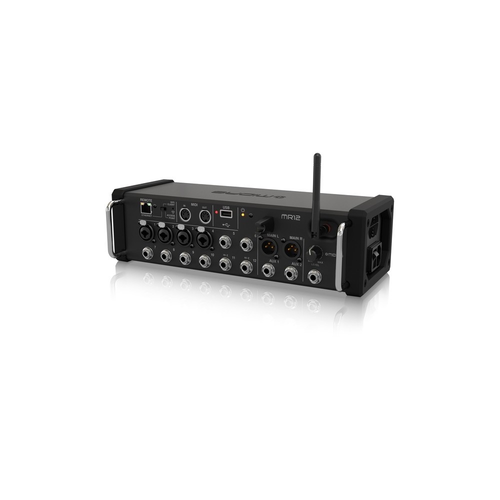 MIDAS MR12 - MIXER DIGITALE WIRELESS 12 INPUT PER IPAD/ANDROID, 4 PREAMP MIDAS E REGISTRATORE USB