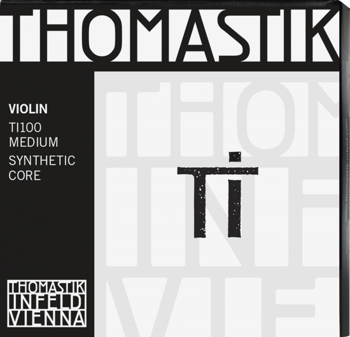 THOMASTIK TI100 SET SYNTHETIC CORE, SILVER WOUND