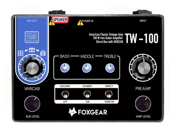 Foxgear TW-100 - Amplificatore per chitarra a pedale 100w
