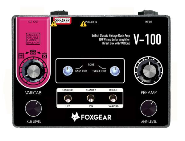 Foxgear V-100 - Amplificatore per chitarra a pedale 100w