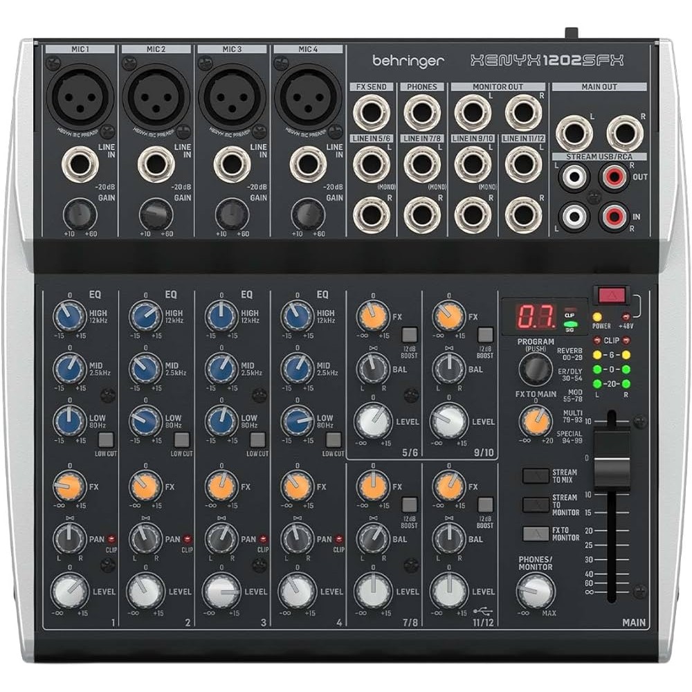 BEHRINGER Xenyx 1202SFX - MIXER 12 CANALI CON INTERFACCIA USB