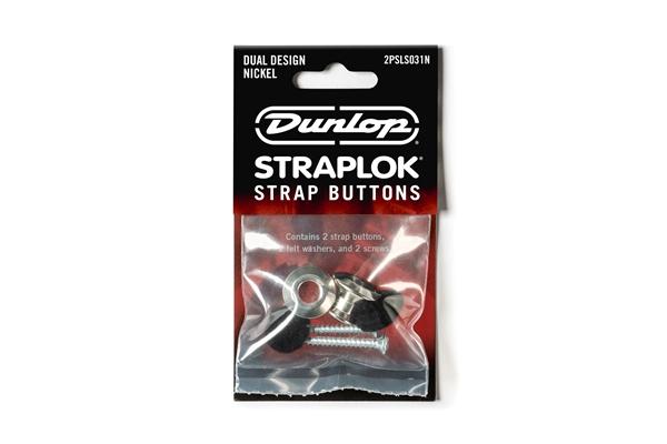 Dunlop 2PSLS031N Straplok Dual Button Nickel